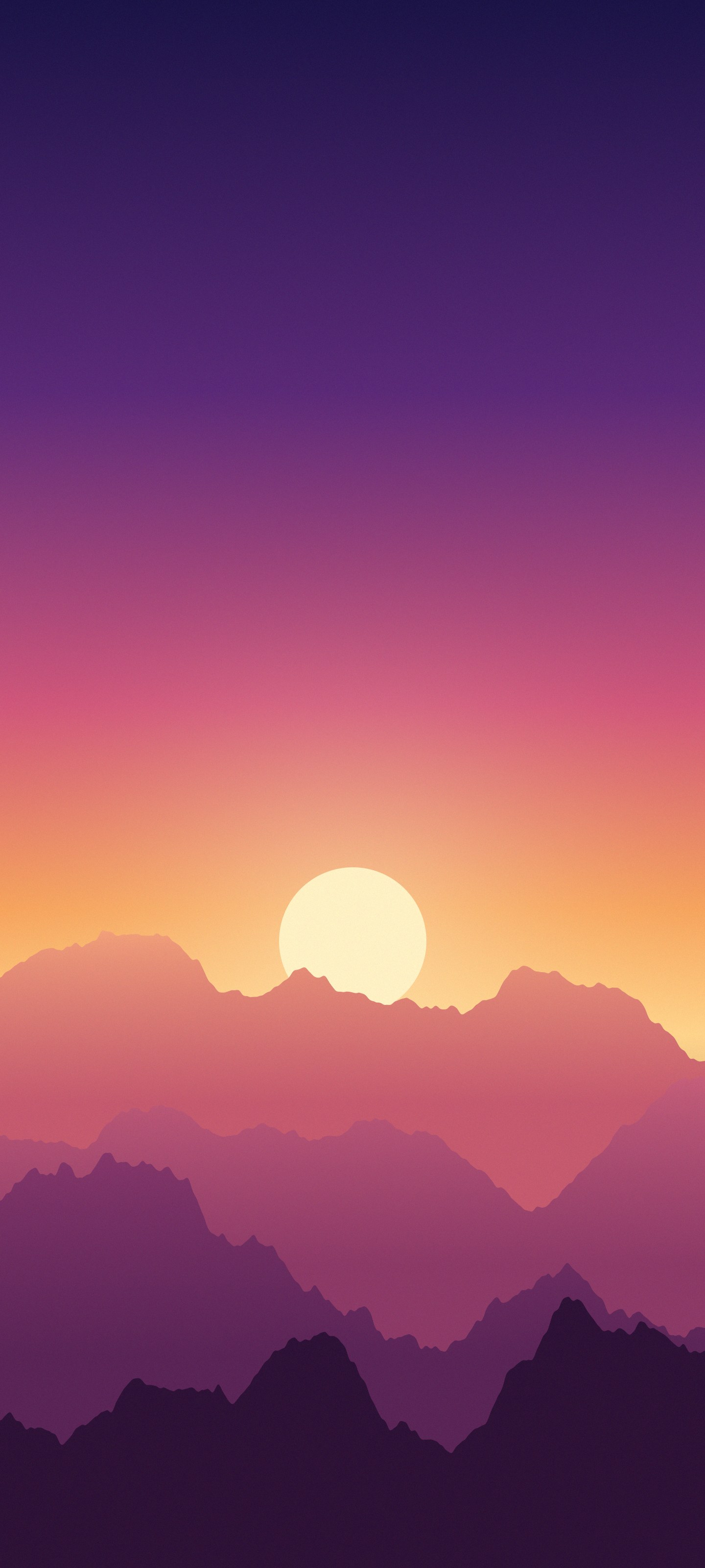 Minimal Mountains – Sunset