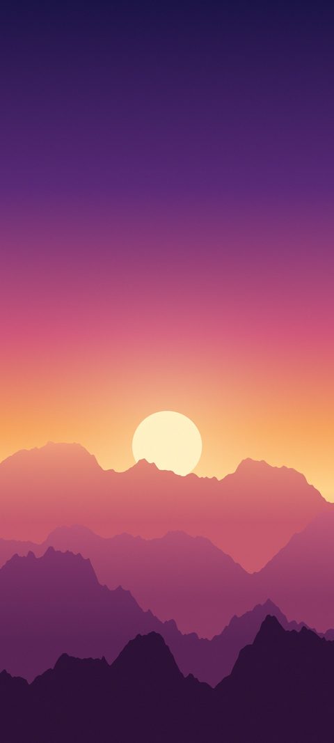 Minimal Mountains – Sunset